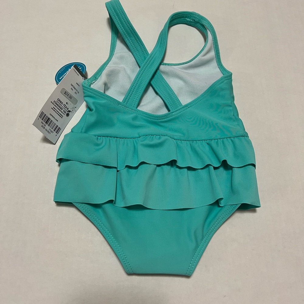 CARTER’S - 3M - NWT - INFANT GIRLS TEAL SWIMSUIT / SWIMWEAR - Picture 3 of 3